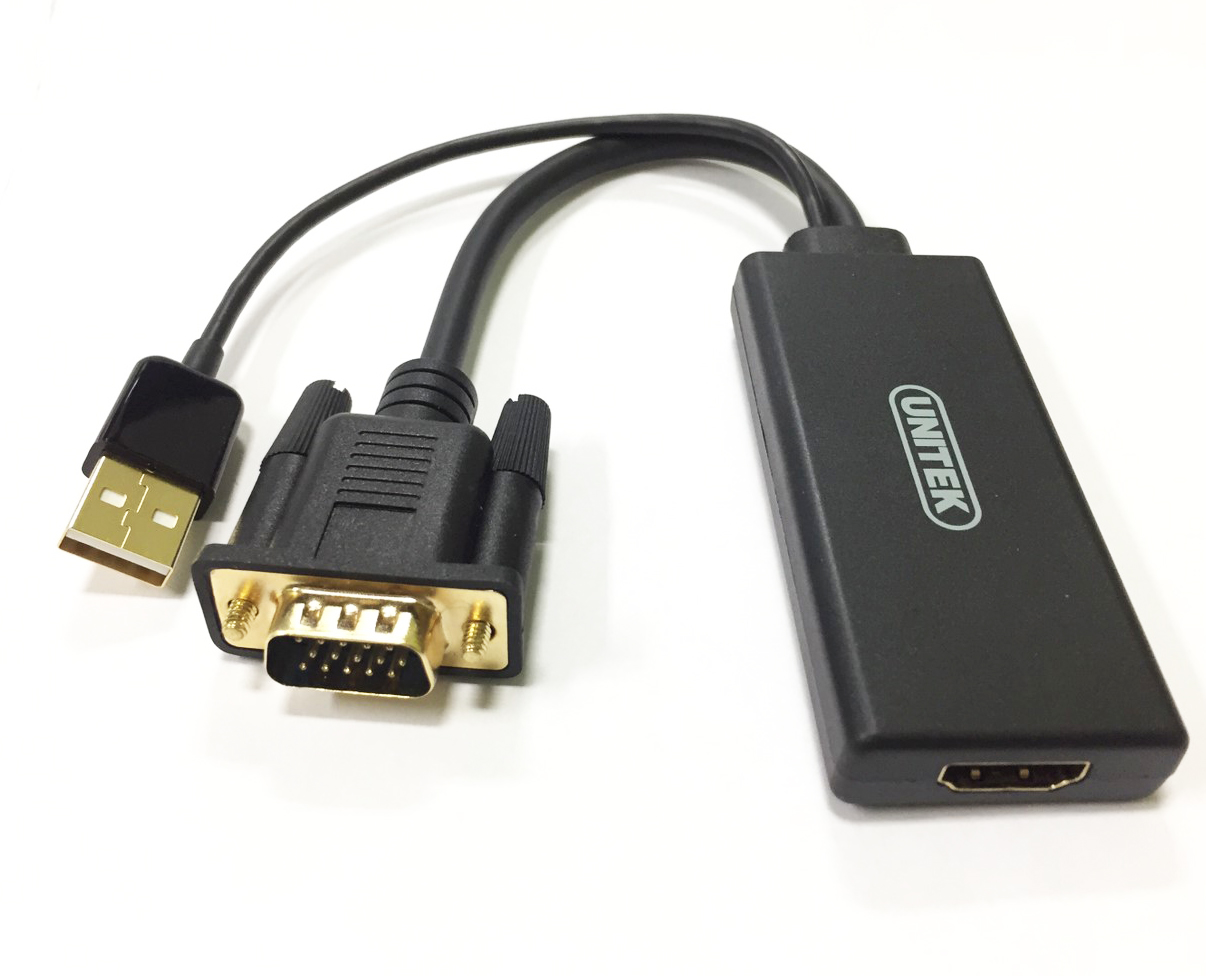 Y8711,UNITEK,VGA to HDMI,Audio,Y8711,สายแปลง vga to hdmi