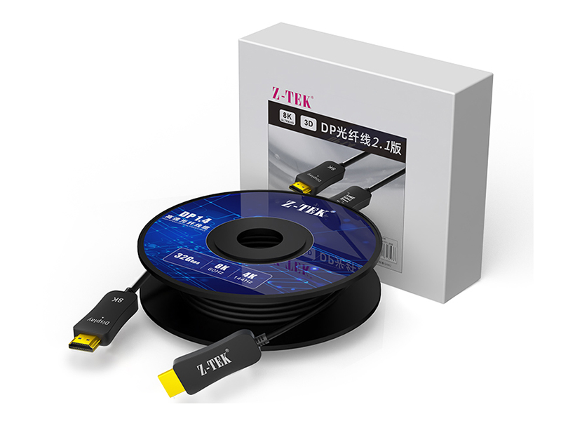 Z-TEK ZY405 CABLE HDMI V.2.1 FIBER OPTIC 8K@60Hz/4K@120Hz 10M