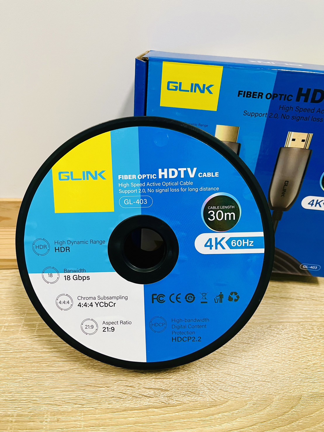 GLINK GL403 HDMI V2.0 FIBER CABLE 4K18Gbps สายยาว 100เมตร