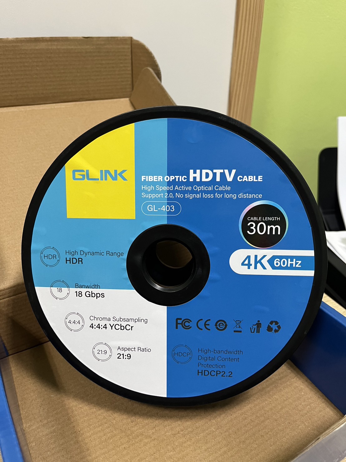 GLINK GL403 HDMI V2.0 FIBER CABLE 4K18Gbps สายยาว 100เมตร