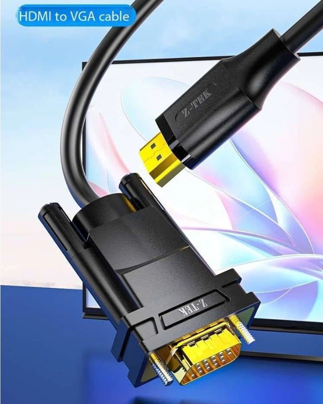 Z-TEK ZY517-030 CABLE HDMI TO VGA 3.0M สายแปลงสัญญาณ