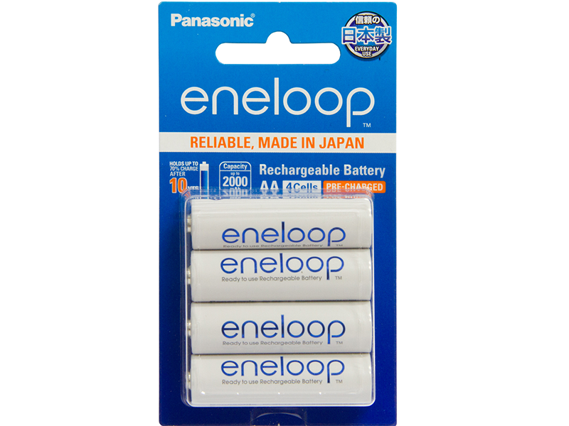 ถ่านชาร์จ Panasonic eneloop ขนาด AA  2000Mah. แพ็ค 4 ก้อน