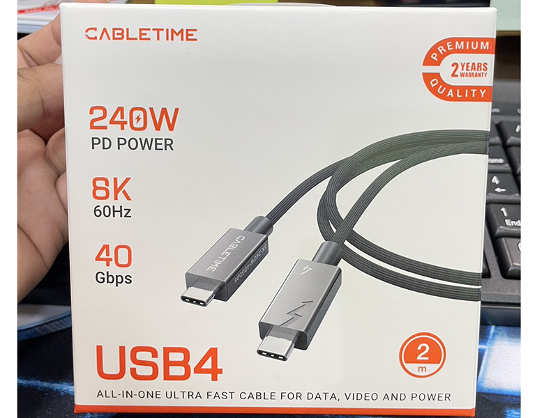 CABLETIME USB TYPE-C 8K@60Hz. 1.0M