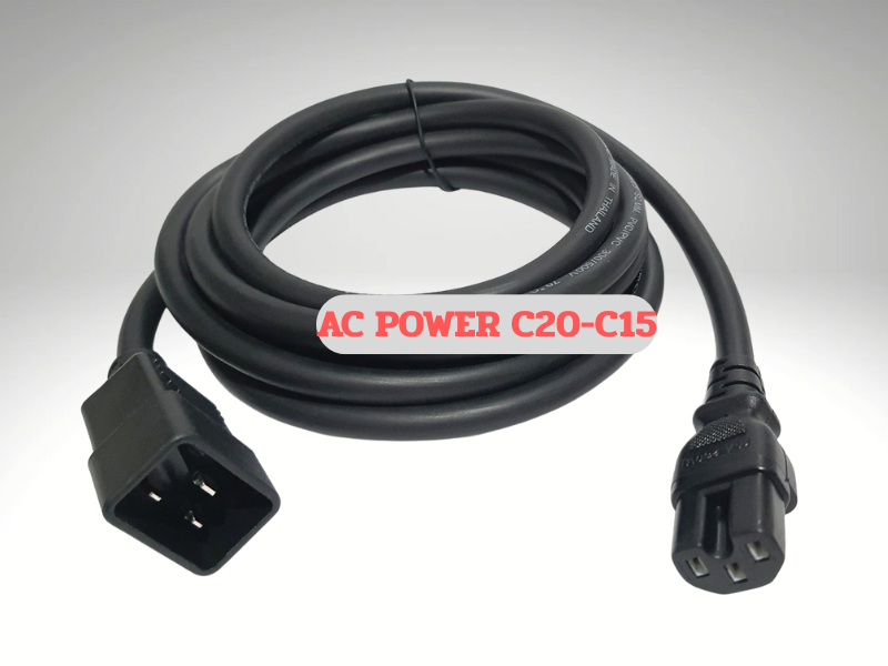 AC POWER CABLE C20-C15 สายใน 3x1.5mm. สายยาว 1.8เมตร