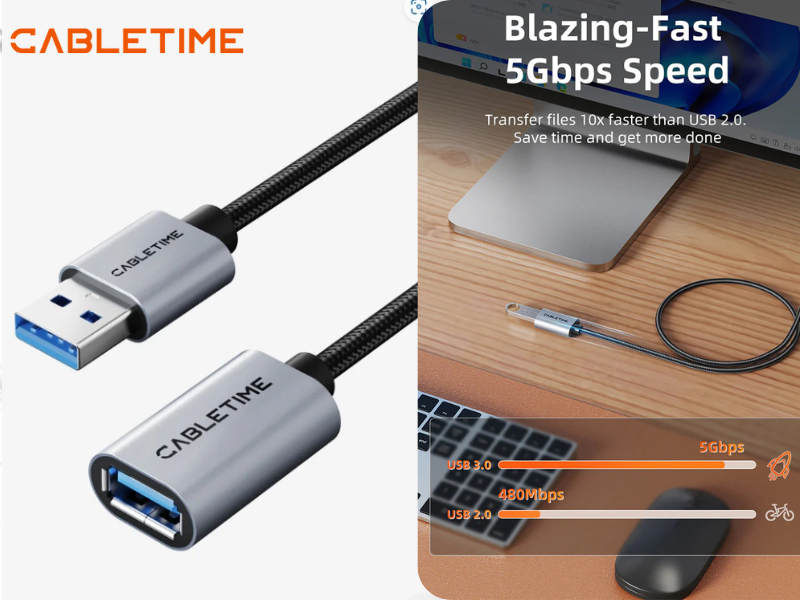 CableTime USB3.0 EXTENSION CABLE AM-AF สายยาว 1.5เมตร
