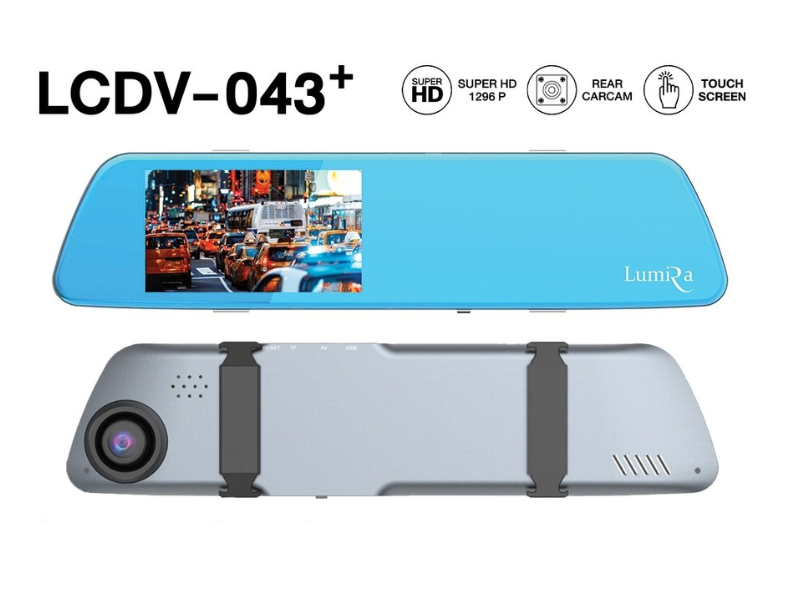 Lumira กล้องติดรถยนต์ กล้องหน้า-หลัง ความคมชัดแบบ Super HD 1296P