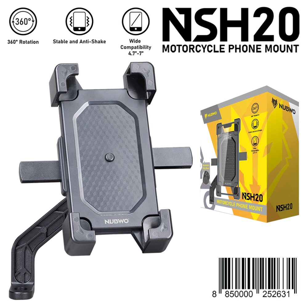 NUBWO ที่ยึดมือถือกับมอเตอร์ไซค์ รุ่น NSH20 NUBWO ที่ยึดมือถือกับมอเตอร์ไซค์ รุ่น NSH20
