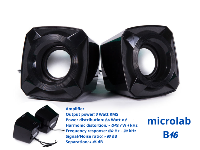 microlab B16 ลำโพงเดสก์ท็อปขนาดกะทัดรัดสำหรับเครื่องคอม โน๊ตบุ๊ค microlab B16 ลำโพงเดสก์ท็อปขนาดกะทัดรัดสำหรับเครื่องคอม โน๊ตบุ๊ค
