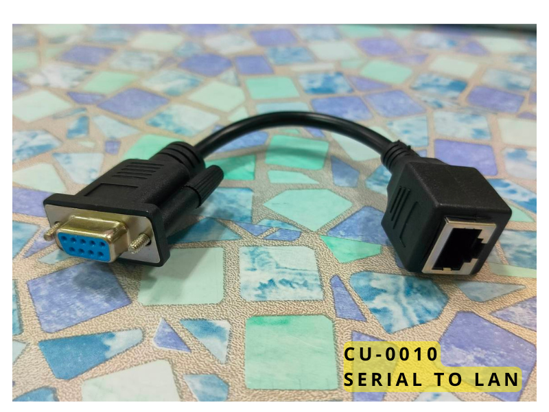 ADAPTER SERIAL/RS232 DB9pin to LAN RJ45 8pin สายยาว 10ซม.