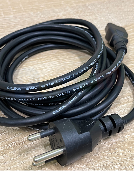 GLINK GP1031 AC POWER IEC53 (VCT) 3x0.75sqm. - C13 สายยาว 1.8เมตร