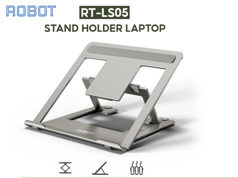 ROBOT ที่วางโน๊ตบุ๊ค รุ่น RT-LS05 แท่นวางโน๊ตบุ๊ค แท็บเล็ต แบบหมุนได้ 360 องศา
