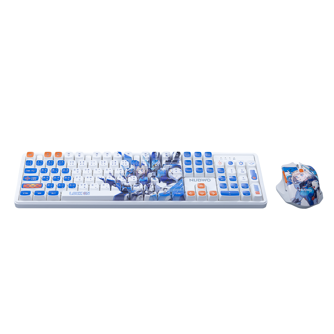 NUBWO คีย์บอร์ด+เมาส์ ไร้สาย มีลายกราฟฟิคสวยงาม รุ่น NKM645 NUBWO คีย์บอร์ด+เมาส์ ไร้สาย มีลายกราฟฟิคสวยงาม รุ่น NKM645