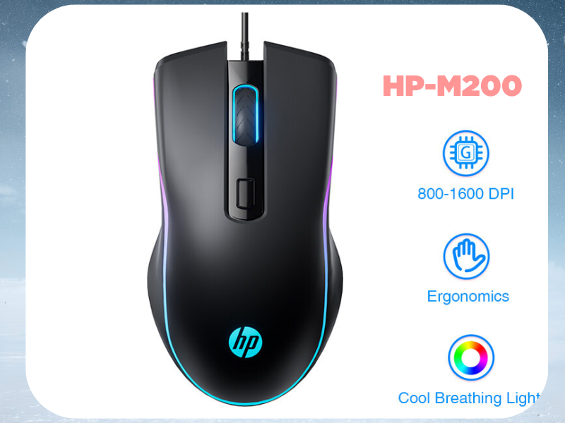 HP M200 USB GAMING MOUSE 800-2400dpi