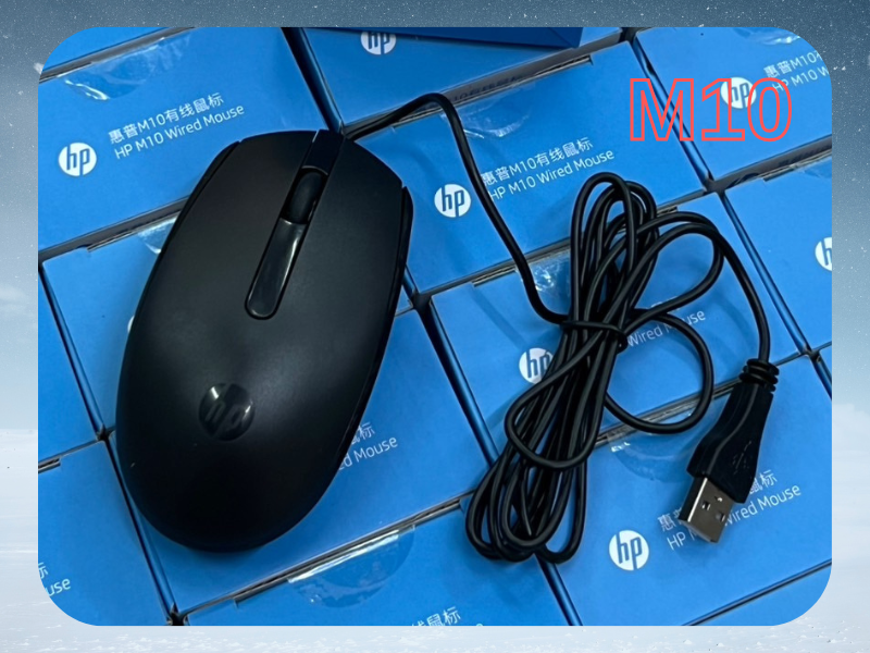 HP M10 USB OPTICAL MOUSE 1200dpi สีดำ