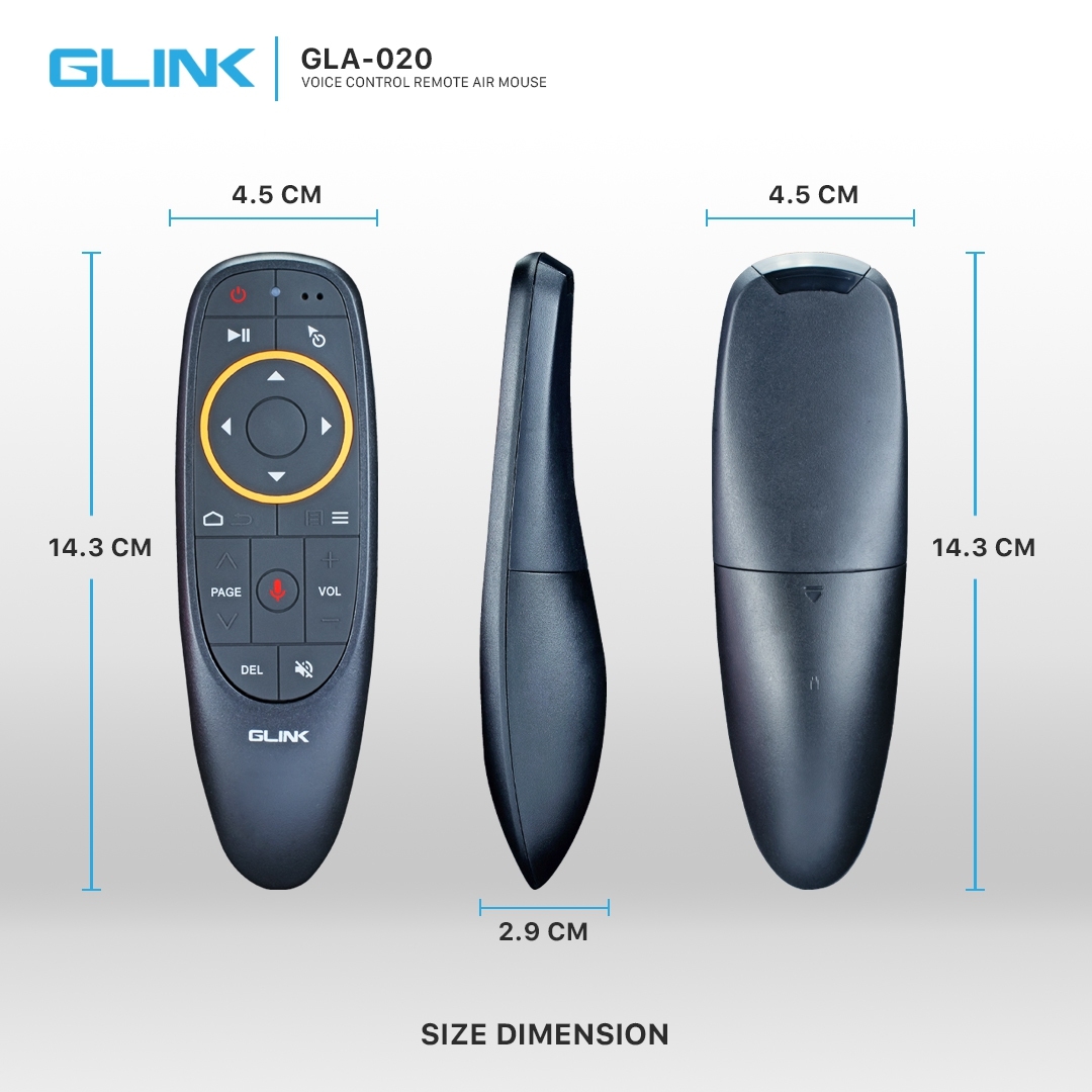 Glink Smart Remote Voice Control Wireless 2.4G รีโมท Air Mouse Voice Control รุ่น GLA020 Glink Smart Remote Voice Control Wireless 2.4G รีโมท Air Mouse Voice Control รุ่น GLA020