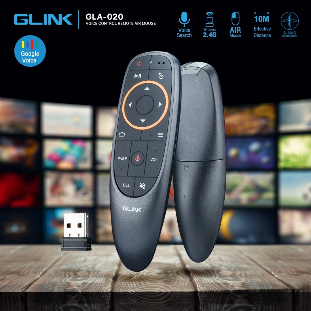 Glink Smart Remote Voice Control Wireless 2.4G รีโมท Air Mouse Voice Control รุ่น GLA020 Glink Smart Remote Voice Control Wireless 2.4G รีโมท Air Mouse Voice Control รุ่น GLA020