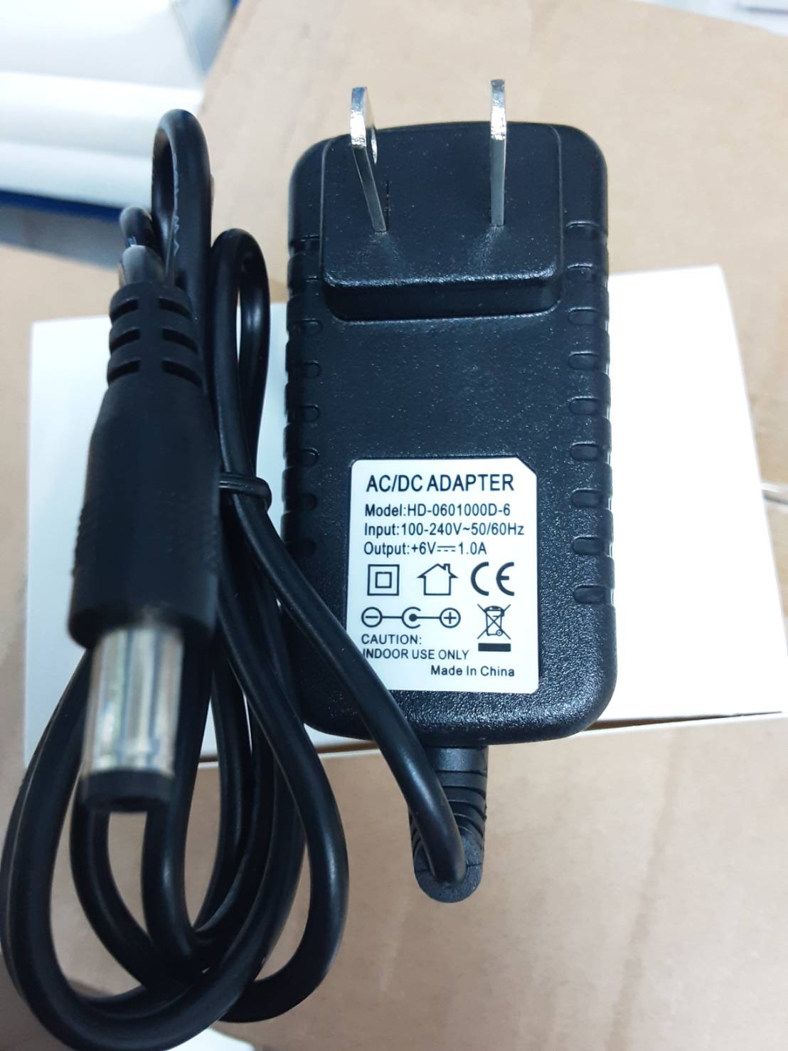 Power Adapter AC100-240V Output DC 6V 1A US Plug