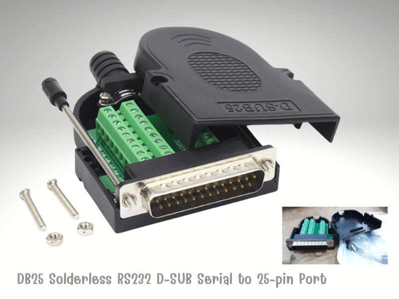 หัว DB-25 Pin (D-SUB) PARALLEL MALE TERMINAL BLOCK ADAPTER