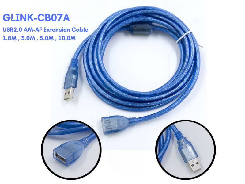 GLINK รุ่น CB075A USB2.0 AM-AF EXTENSION CABLE สายยาว 1.8เมตร