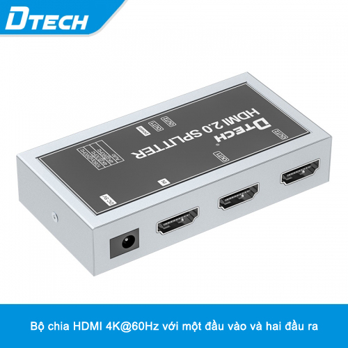 DTECH รุ่น DT-7212 ตัวแยก HDMI 1x2 HD 3840*2160p@60hz HDR DEID 2.0 4K HDMI