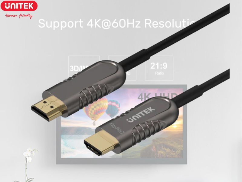 UNITEK HDMI V2.0 FIBER OPTIC CABLE 4K@60Hz. 20.0M UNITEK HDMI V2.0 FIBER OPTIC CABLE 4K@60Hz. 20.0M