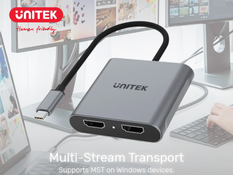 UNITEK USB TYPE-C TO DUAL HDMI 4K ADAPTER