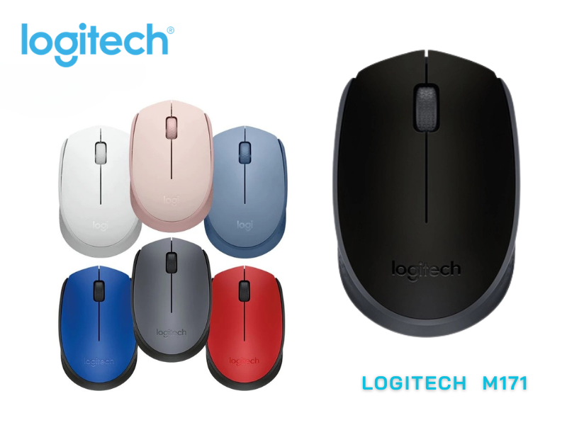 LOGITECH เมาส์ออฟติคอลไร้สาย รุ่น M171 คละสี