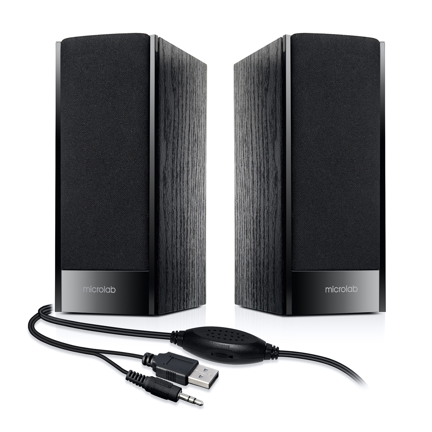 MICROLAB USB SPEAKER 3Watt.RMS. สีดำ รุ่น B56
