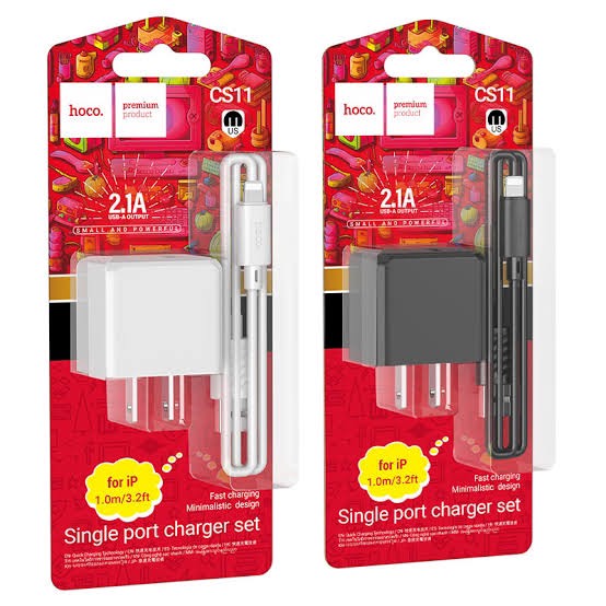 ชุดชาร์จมือถือ HOCO รุ่น CS11 หัวชาร์จ 2.1A/10.5W พร้อมสายชาร์จหัวiPhone