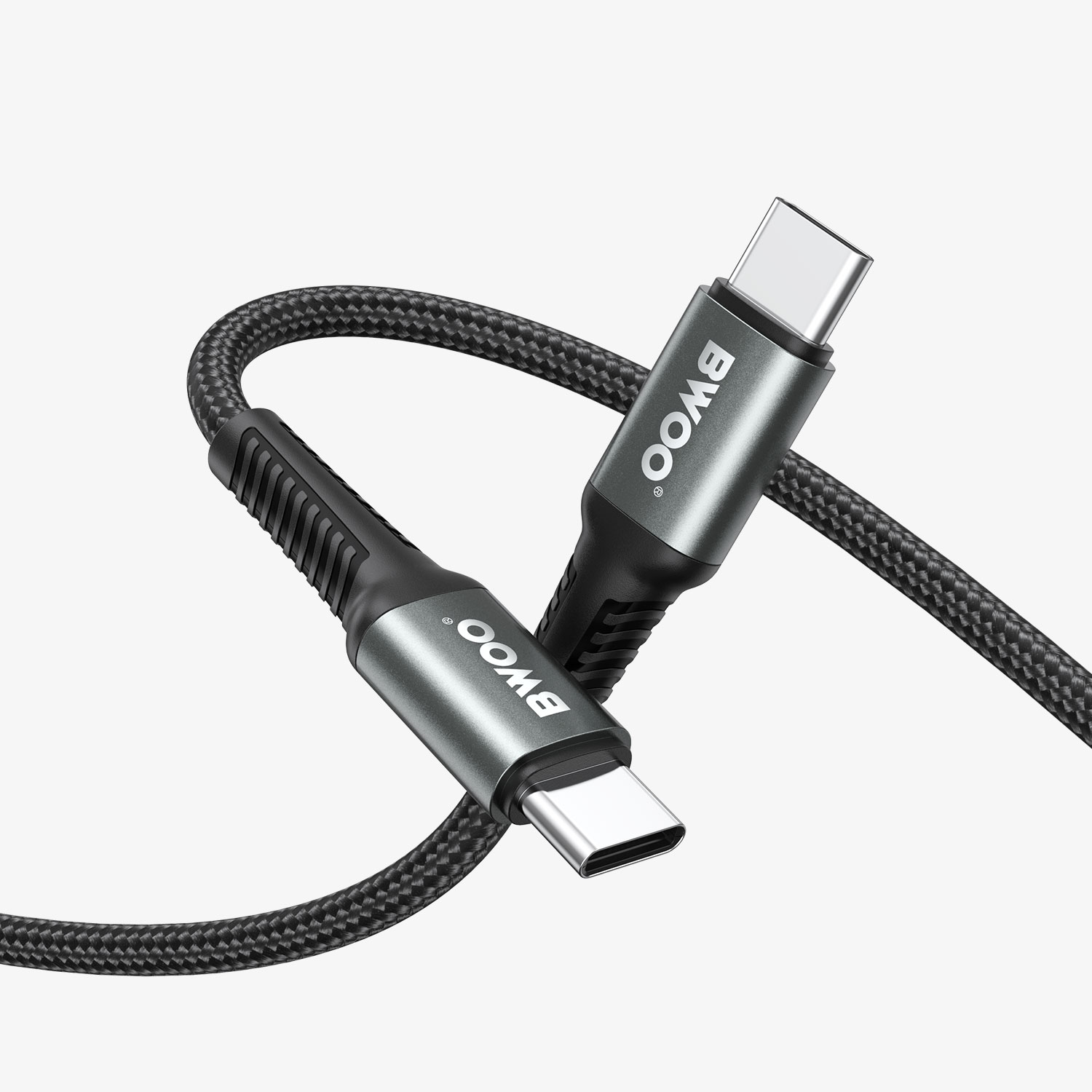 BWOO สายชาร์จมือถือ USB-C TO USB-C PD 60W Nylon 3.0M