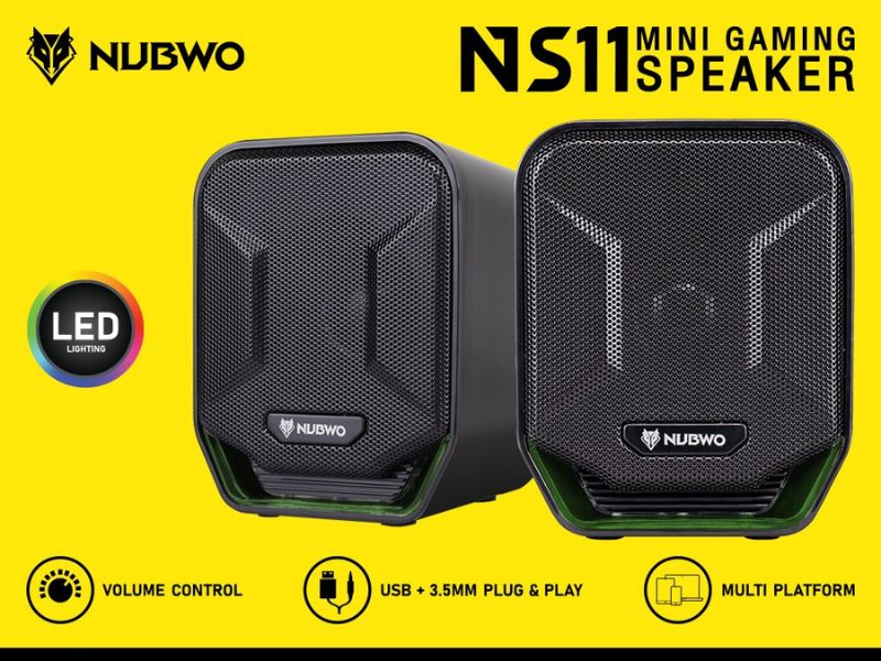 NUBWO USB Mini Speaker 3Waat x 2 for PC Notebook รุ่น NS11