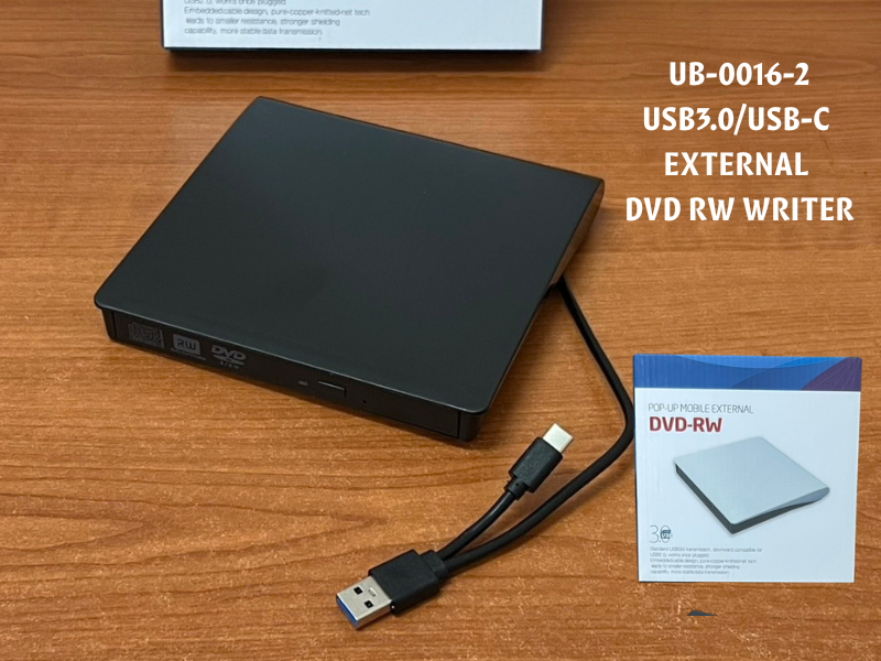 USB 3.0 /TYPE-C Dual Interface Ultra Slim External DVD-RW Rewrite