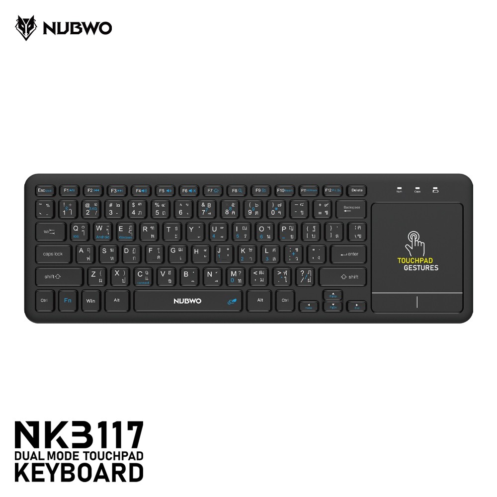 NUBWO NKB117 DUAL MODE TOUCHPAD KEYBOARD CONNECT