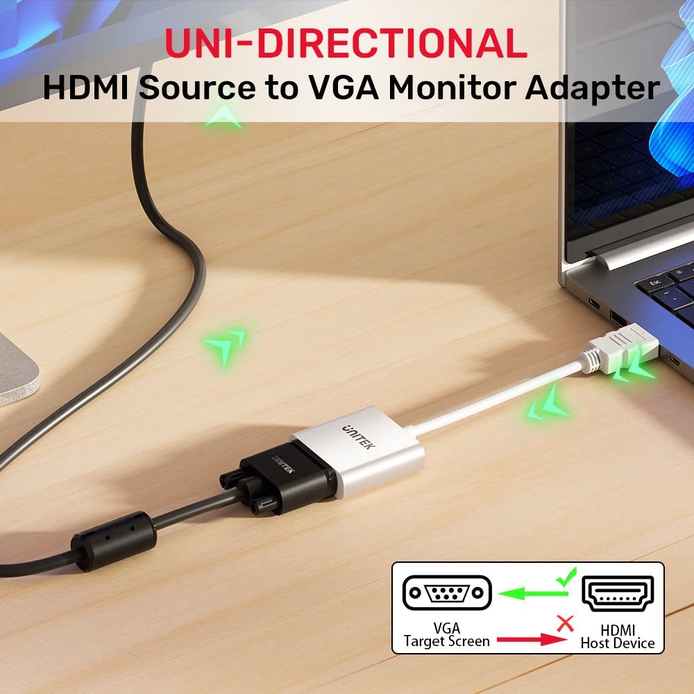UNITEK HDMI TO VGA white