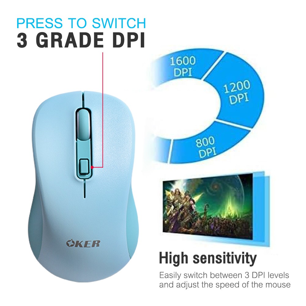 OKER WIRELESS & BLUETOOTH MOUSE