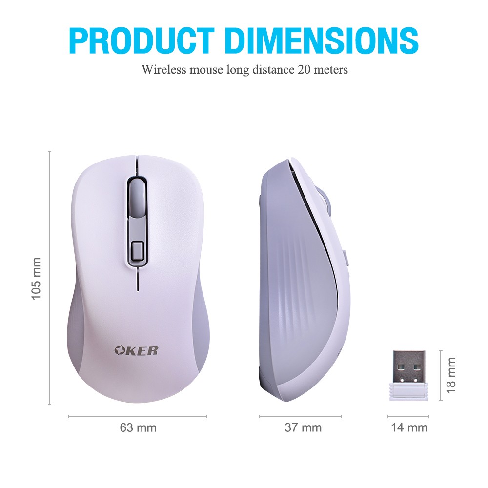 OKER WIRELESS & BLUETOOTH MOUSE