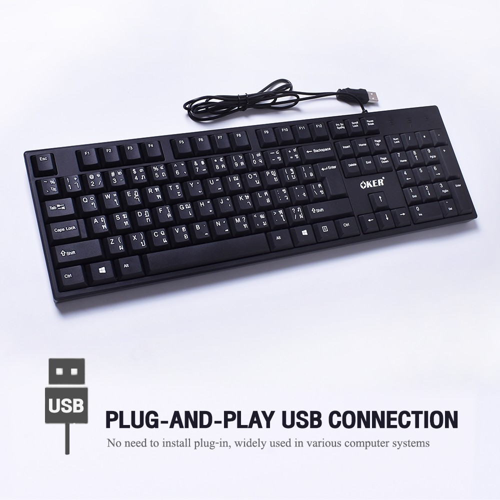 OKER USB KEYBOARD 104keys