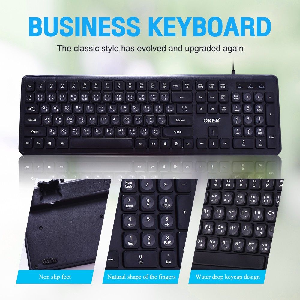 OKER USB KEYBOARD 108keys