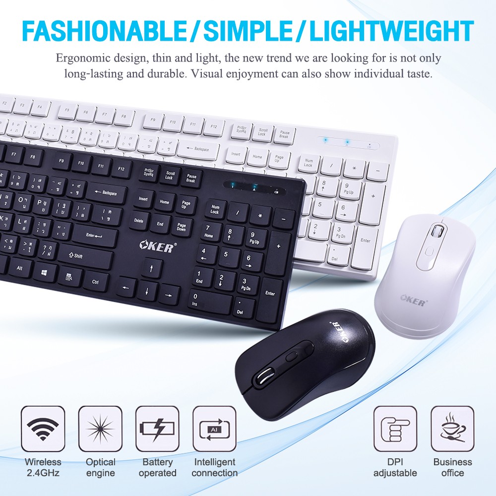 OKER WIRELESS KEYBOARD+MOUSE