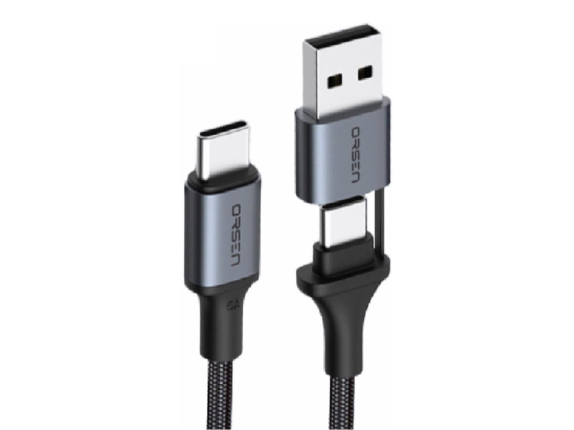 ORSEN สายชาร์จมือถือ 2-IN-1 USB&TYPE-C