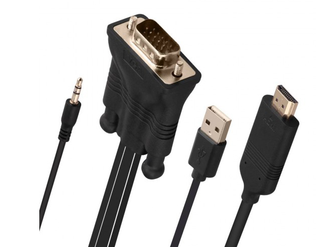 ONTEN CABLE VGA TO HDMI 1.8M จอเป็นพอร์ตHDMI