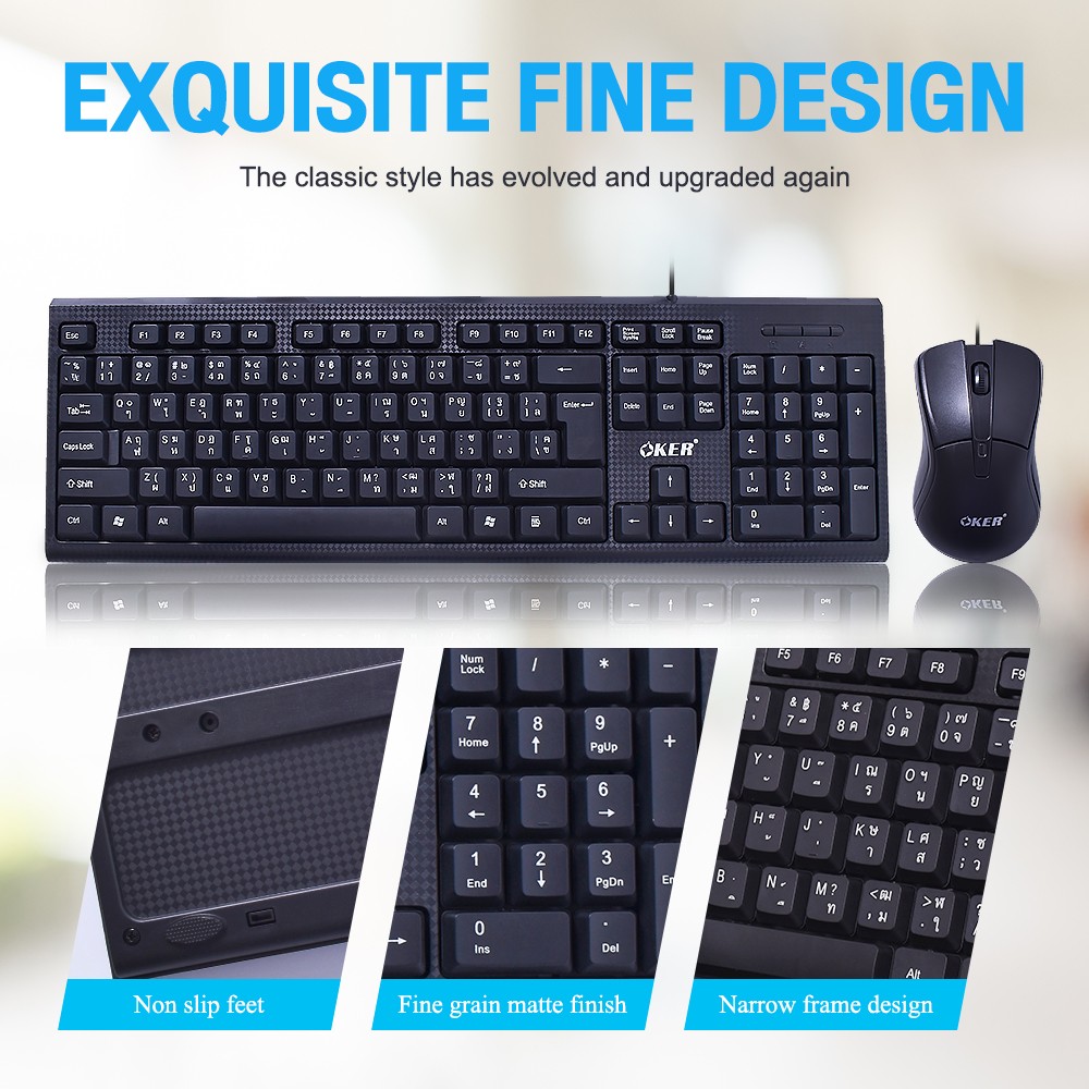 OKER USB SET KEYBOARD+MOUSE