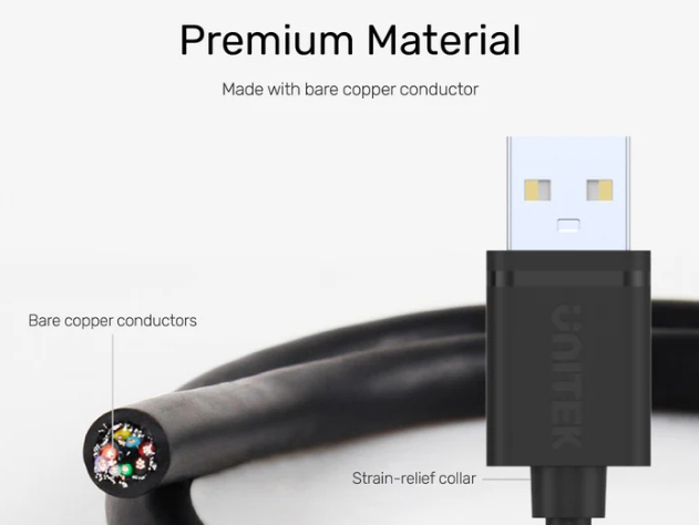 UNITEK USB2.0 AM TO AM CABLE 1.5M