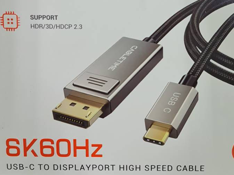 CABLETIME USB TYPE-C TO DISPLAY 2.0M 8K