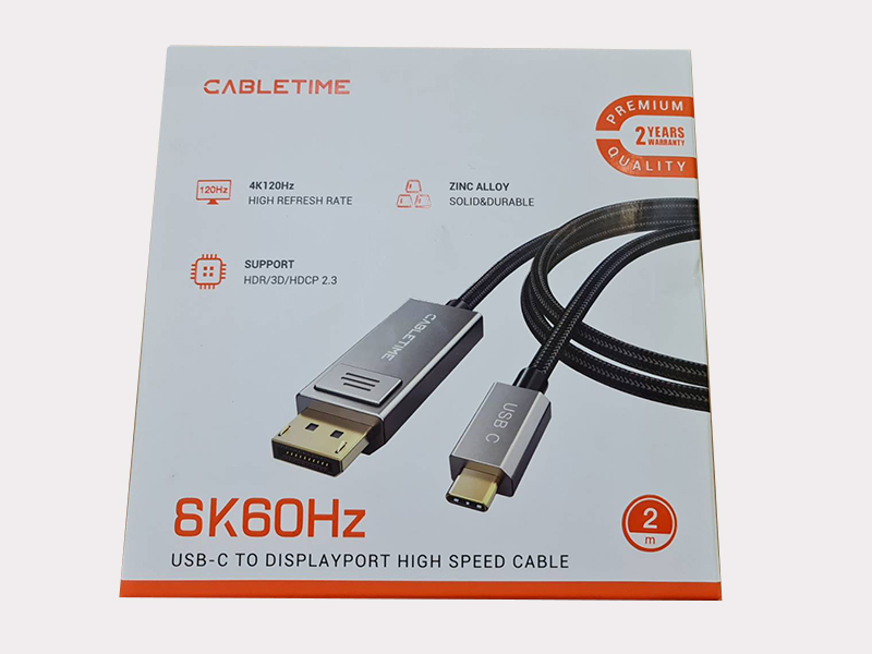 CABLETIME USB TYPE-C TO DISPLAY 2.0M 8K