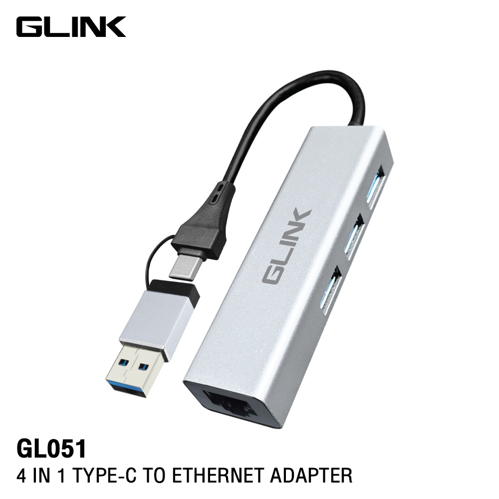 GLINK USB TYPE-C TO LAN+USB3.0 Hub