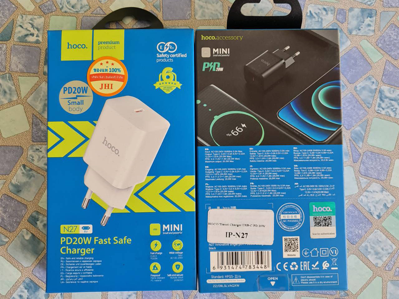 HOCO N27 PD20W FAST SAFE CHARGER อแดปเตอร์ชาร์จโทรศัพท์