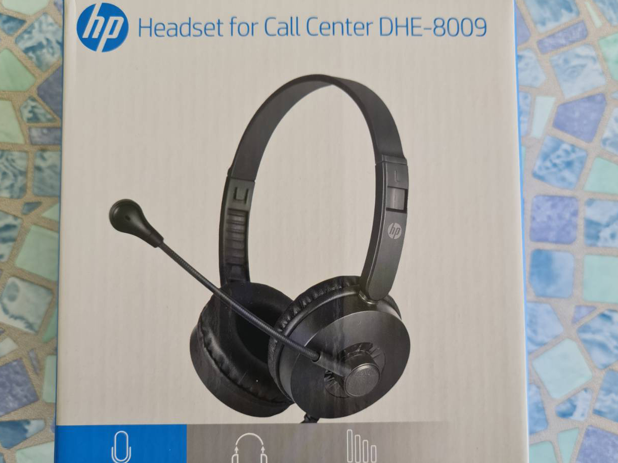 hp หูฟังคอมพิวเตอร์แบบคาดหัวพร้อมไมค์ปรับระดับได้ รุ่น DHE-8009