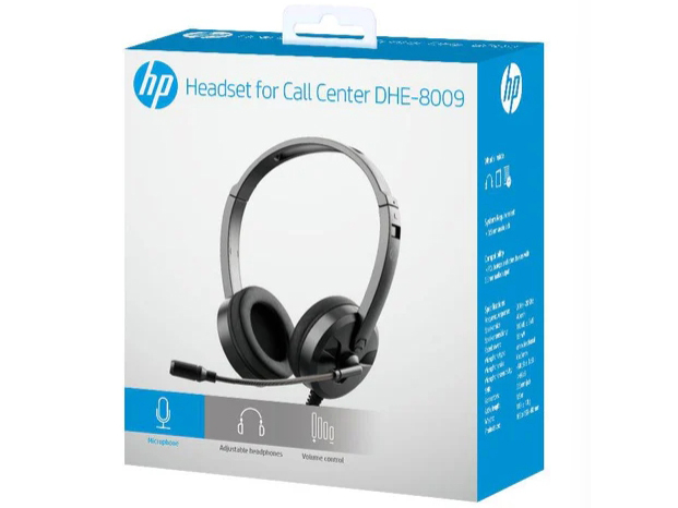 hp หูฟังคอมพิวเตอร์แบบคาดหัวพร้อมไมค์ปรับระดับได้ รุ่น DHE-8009