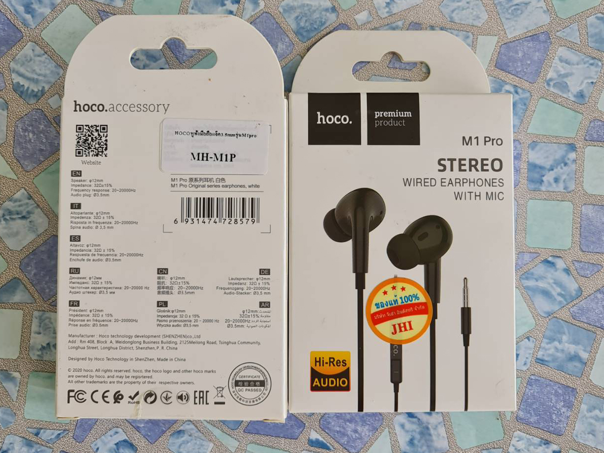 hoco M1 Pro หูฟังมือถือแบบอินเอียร์ เชื่อมต่อผ่านแจ๊ค Audio 3.5mm